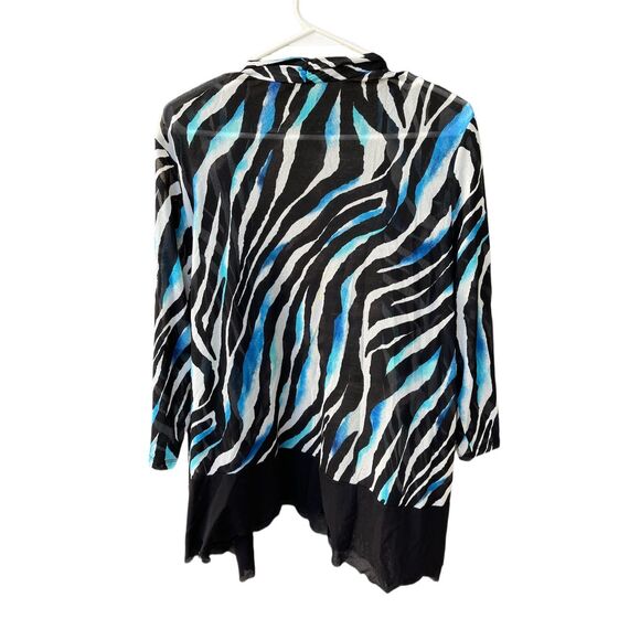 Chico’s Travelers size XL(3) animal print open cardigan semi sheer. - Picture 2 of 6